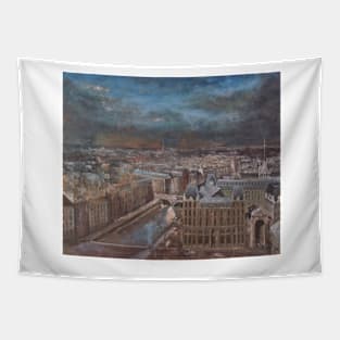 Autumn view over Paris. Tapestry