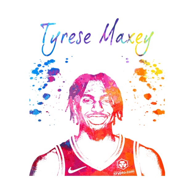 Tyrese Maxey by Moreno Art