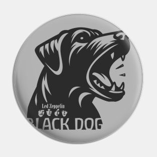 Zeppelin Black Dog Pin