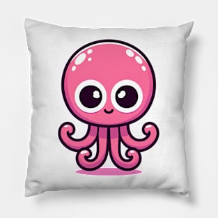 Pink funny octopus Pillow