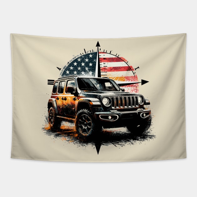 Jeep Wrangler Tapestry by Vehicles-Art