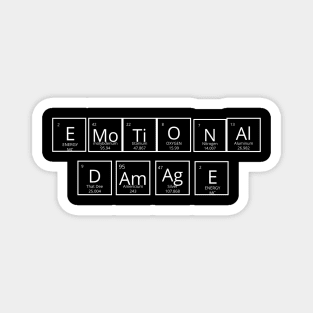 EMOTIONAL DAMAGE PERIODIC TABLE DESIGN Magnet