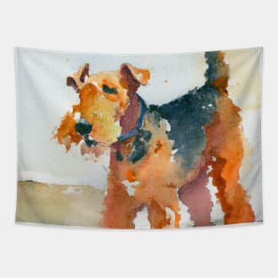 Watercolor Airedale Terrier - Dog Lovers Tapestry