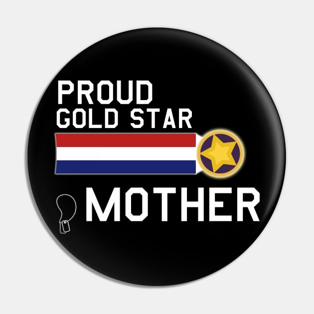 Proud Gold Star Military Mother Pin by Pistols & Patriots