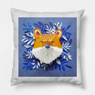 The face paper animals Pillow