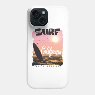 Surf California Design. Phone Case