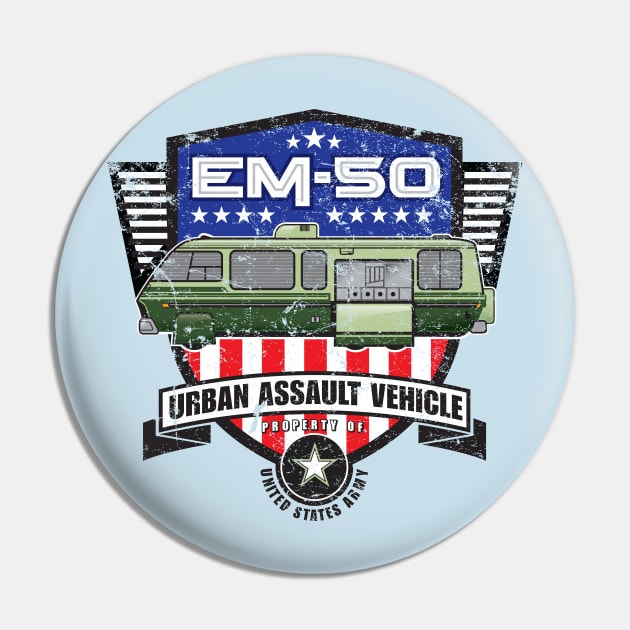 EM-50 Urban Assault Vehicle Pin by MindsparkCreative