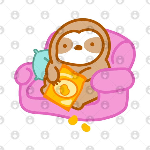 Cute Sloth Couch Potato by theslothinme