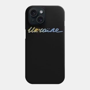 Handwritter word Ukraine Phone Case