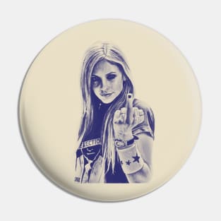 Avril Blue Vintage Pin