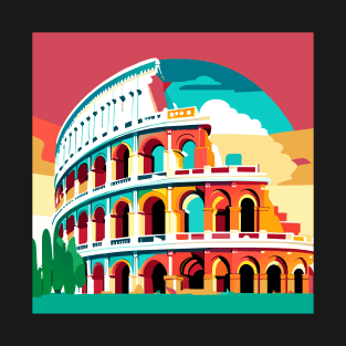 Charming Colosseum: Roman Kaleidoscope T-Shirt