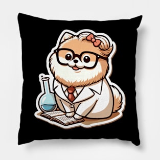 Pomeranian Scientist Pillow