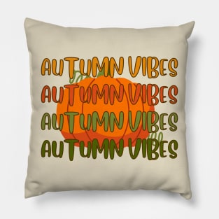 autumn vibes, print on the back Pillow