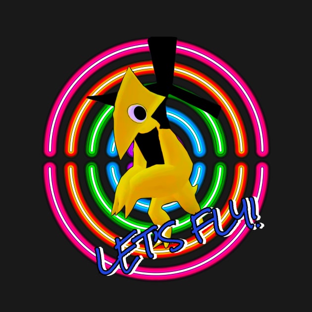 Let’s Fly! - Yellow - Rainbow Friends by Atomic City Art