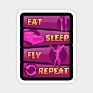 Eat Sleep Fly Repeat Aerial Yoga Silks Magnet