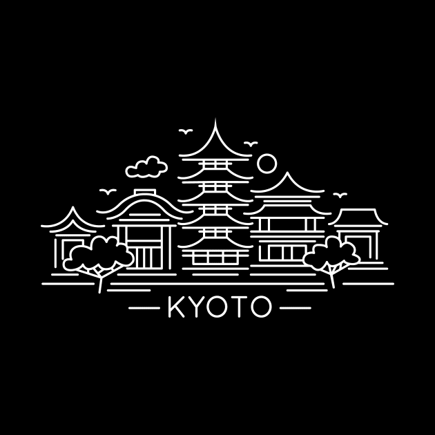 Kyoto line art by ziryna