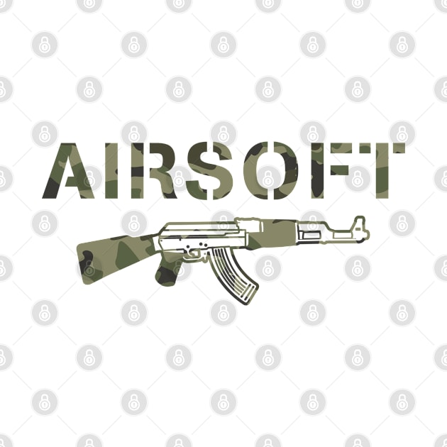 AIRSOFT PLAYER CAMOUFLAGE GUN by JWOLF