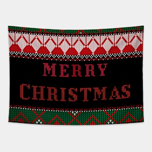 Merry Christmas -Ugly Christmas sweater Tapestry