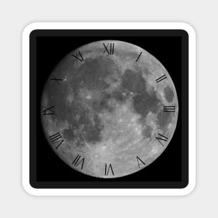 Full moon on black sky background Magnet