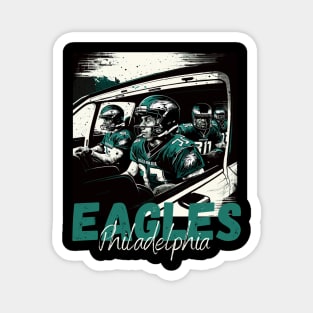 Philadelphia eagles football player graphic design cartoon style beautiful artwork Magnet