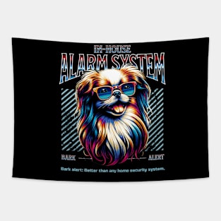 Bark Alert Japanese Chin Dog Tapestry