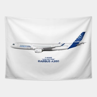 Illustration of Airbus A350 F-WXWB Tapestry