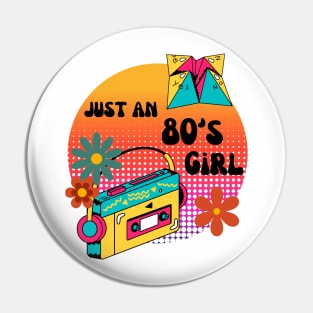 80s girl Pin
