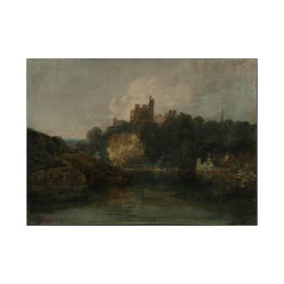 A Castle on a Wooded Bank beside a River; A Church Spire to the Right, 1798-99 T-Shirt