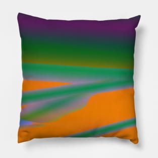 orange green purple abstract texture Pillow