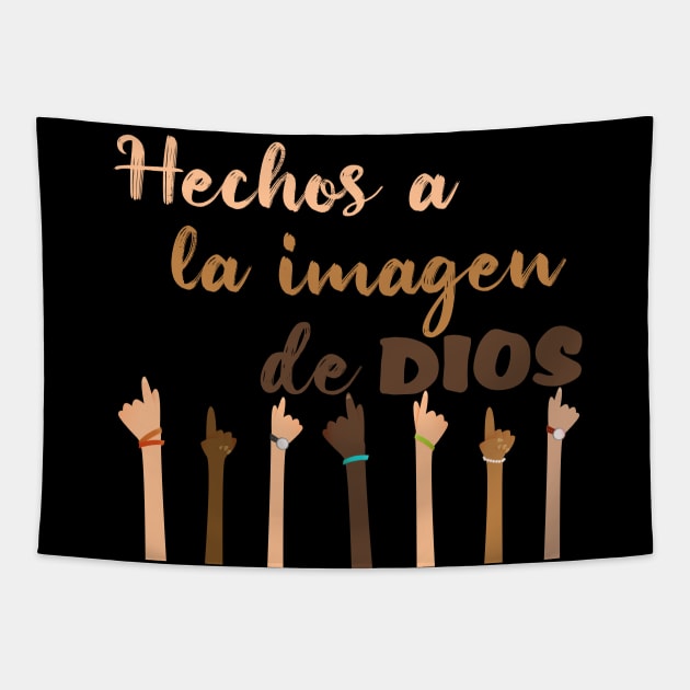 Hechos a la imagen de Dios- Español Tapestry by YAZERU