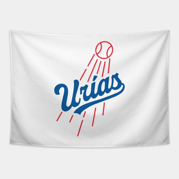 Julio Urias Dodgers Pitcher Tapestry by Game Used Gum