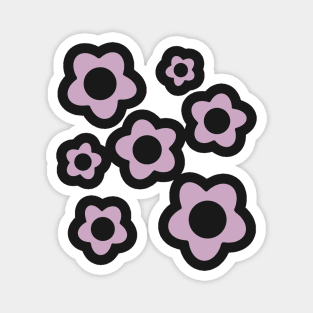 pack flowers aesthetic purple violet pink Magnet