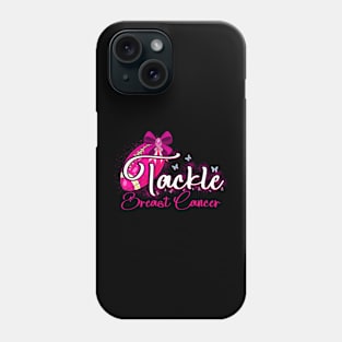 Tackle Football Pink Ribbon Breast Cancer Awareness Phone Case