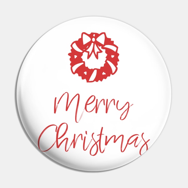Merry Christmas Xmas Decoration Holiday Design Pin by EquilibriumArt