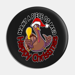 Funny Turkey Leg Christmas Dinner Holidays Pin