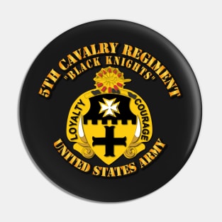 5th Cavalry Regiment  - Black Knights Pin