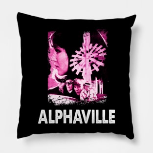 Anna and Lemmy's Odyssey Alphavilles Classic French Cinema Couture Threads Pillow