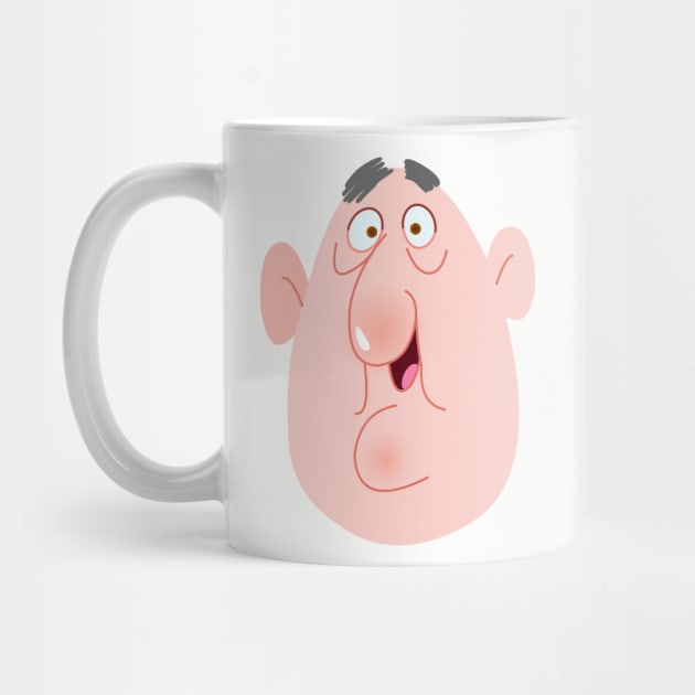 man face mug 