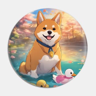 Shiba cute adventure Pin