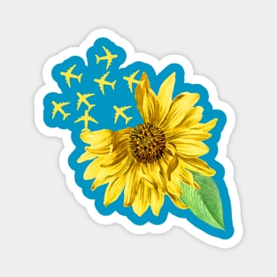 Sunflower,Travel Sunflower,plane sunflower,Cute Vacation, Summer 2020 Magnet