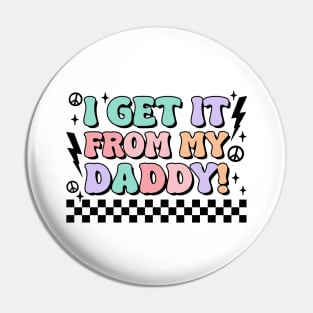 Groovy Daddy fathers day gift for husband dad Pin