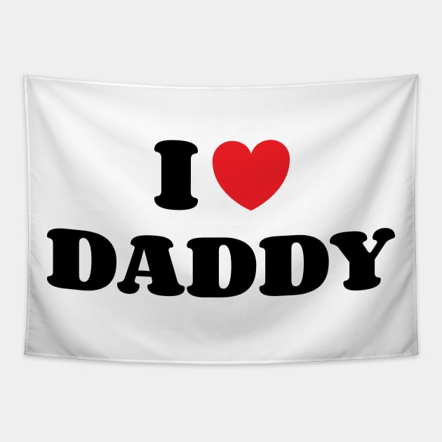 I Heart Daddy Tapestry by Emma