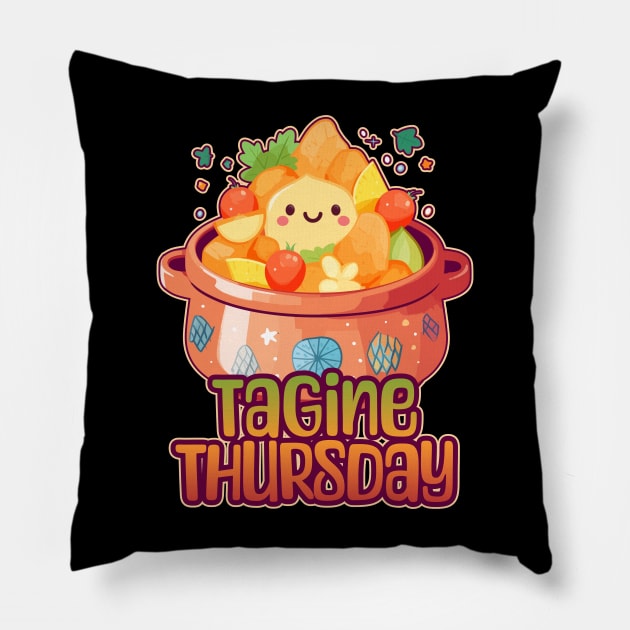 Tagine Tuesday Foodie Design Pillow by DanielLiamGill