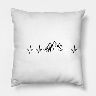 Mountains heartbeat Pillow