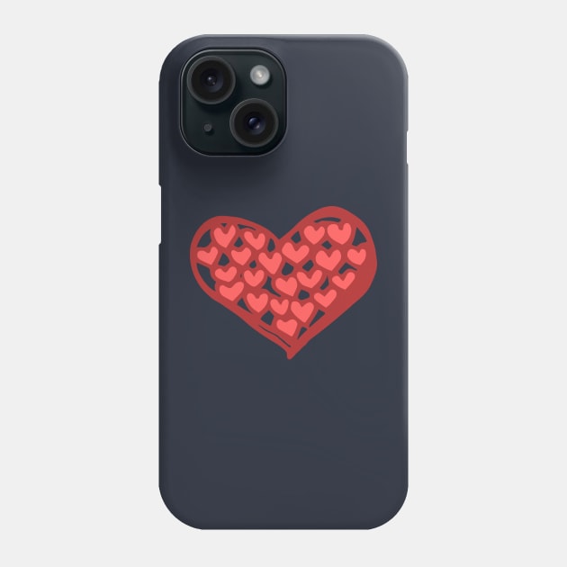 Cute, Romantic, Girly Heart Design Phone Case by Liniskop