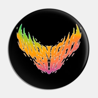 MIDNIGHT SUN (white outline) Pin