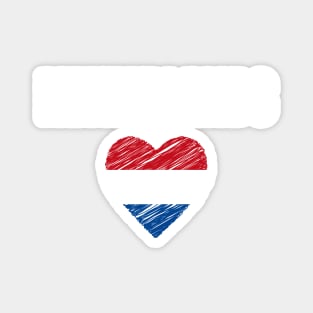 Netherlands flag, Netherlands heart Magnet