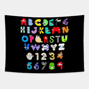 Villain Letter ABC Learning Boys Matching Evil Alphabet Lore Tapestry