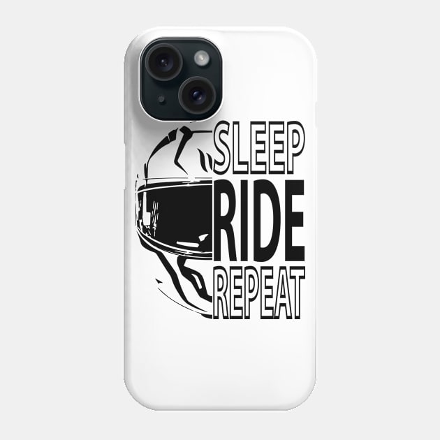 Sleep Ride Repeat Phone Case by TwoLinerDesign