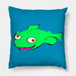 Green fish Pillow